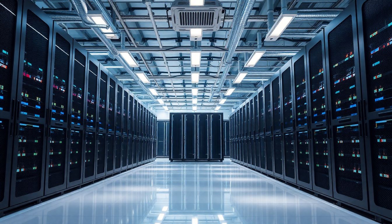 AI Data Centers showcasing advanced cooling infrastructure and modern design.